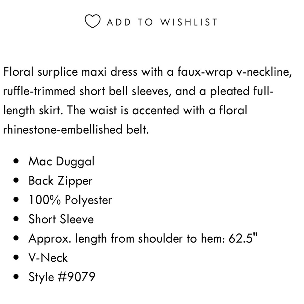 Mac Duggal floral print flutter sleeve maxi dress - Picture 4 of 4